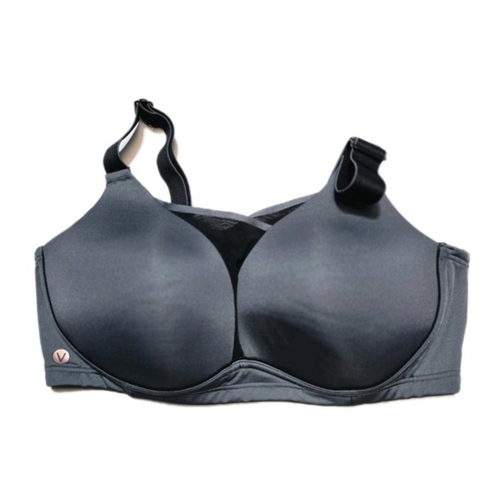 Vili Lane Bryant Women's  Sports Bra‎ 38 DD Wireless  Gray